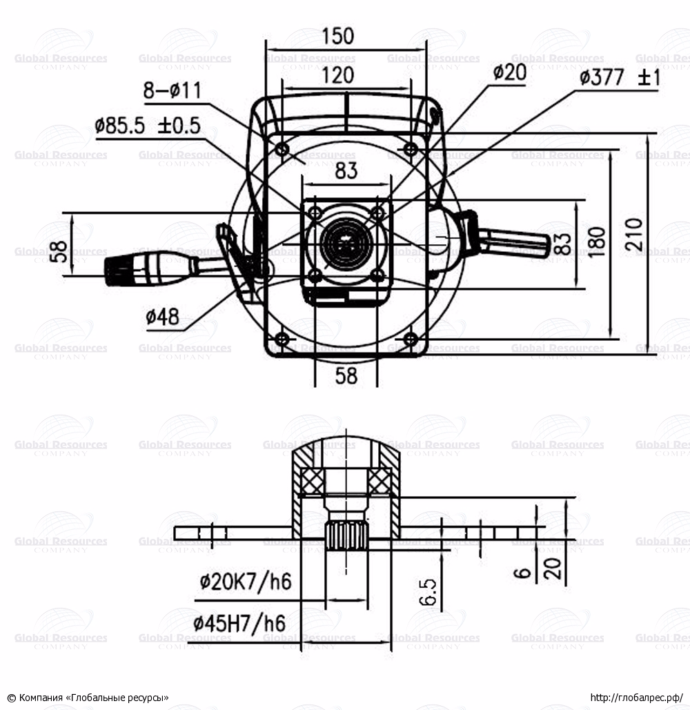 Рулевая колонка LZSU-5 для с/х комбайна